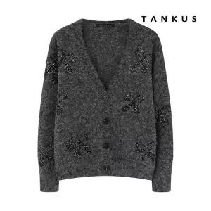 택가 69,000원 [탱커스] 리본 스팽글 브이넥 니트 가디건 (TX4CD002L0)