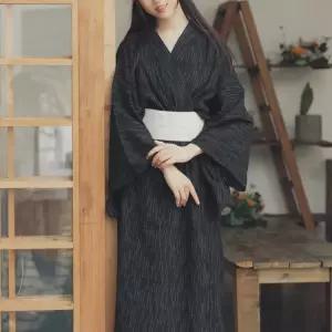 일본유카타 기모노 전통 의상 일본 료칸 빈티지 리본