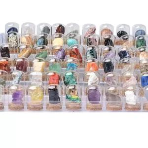 광석 광물 표본 키트 교육용 지질 미네랄 27종 세트 수정 선반 교육 교구 상자 크리스탈