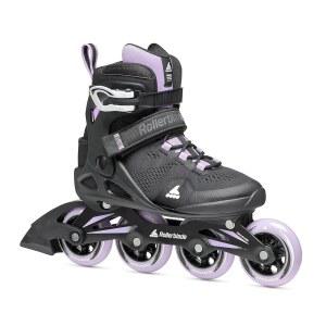 롤러블레이드 매크로블레이드 84 여성 피트니스 인라인 스케이트, 블랙 & 라벤더, 퍼포먼스 스케이트