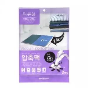 [생활] 압축백 부피 2매 의류용 옷 압축팩 줄이기 60x90