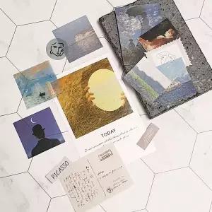 포인트 장식 카드 명화