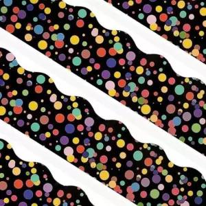 [문구] 컬러 땡땡이 테두리 스티커 다양한 색상 장식 문구용 데코