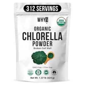 클로렐라 파우더 생 단백질과 엽록소가 풍부한 슈퍼 비 O 보충제 312인분 1 37파운드 624g