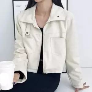 [SBD] 양쪽포켓 스웨이드 크롭 라이더 자켓 절개라인 일자핏