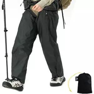 남성 레인 팬츠 여성용 미니멀리스트 방수 포장 가능한 방풍 기어 조절 바지