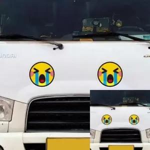 [CAR] 귀요미4 리플렉터 카스티커 졸음운전방지 자동차스티커 205x205mm