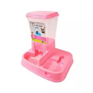 [반려] 반자동 급식기 핑크 미어펫 급수식기 애완용