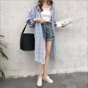 여자 원피스 셔츠 루즈핏 베이직 캐주얼 롱 블라우스