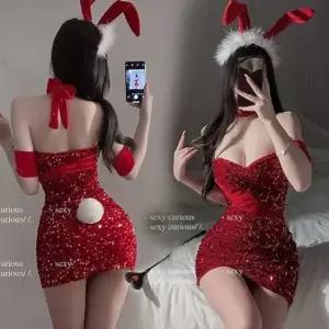 바니업큐빅드레스 코레 섹시 망사 란제리 속옷소품