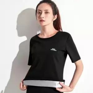 [옷은날개] 여자 블랙 땀복 반팔 티셔츠 트레이닝 헬스복 상의
