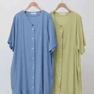 브이 빅사이즈 306P513S 프릴 원피스 레이온 의류 빅