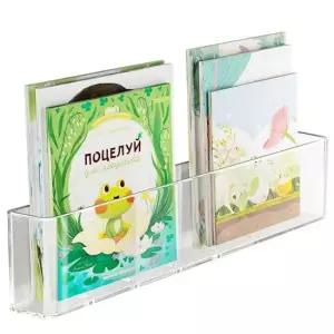 아크릴 벽걸이 책꽂이 진열대 투명 잡지 수납 벽선반 벽걸이선반 벽책꽂이 LP거치대 잡지꽂이