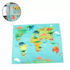 세계지도 벽걸이 공룡 창문가리개 인테리어천