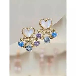 볼라레 세이브존03 볼라레 자개하트 블루가든 은침귀걸이 AQSSS1921A...