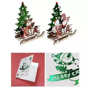인테리어장식세트 크리스마스 데코 2개 스탠드형 눈사람미니카드