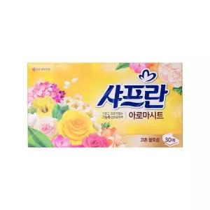 섬유유연제 샤프란 시트 코튼블로섬티슈 유연제 티슈형섬유케어