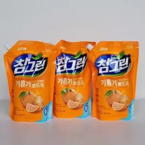 라이온 참그린 천혜향 뽀드득 1.2L 리필형 3개