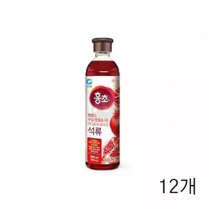청정원 마시는홍초 석류 900ml X 12개 카페주스재료 에이드만들기 과일맛 드링크음료