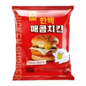 한맥 매콤치킨 햄버거 190g 20개 햄버거 햄버거번 햄버거패티 치즈버거 불고기버거