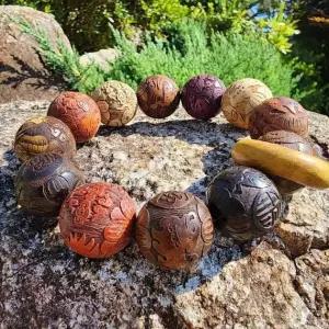 십이지신 12지 나무 행운 염주 기어봉 단주