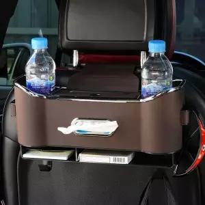 차량용수납시트 뒷좌석 컵홀더 멀티 모카색상자동차시트
