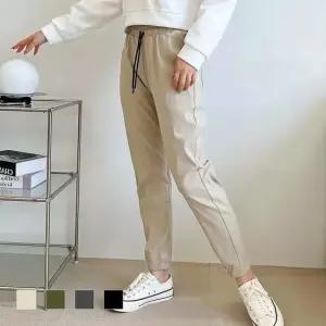 결혼식하객패션 바지 스판 여자 조거 보이드 밴딩