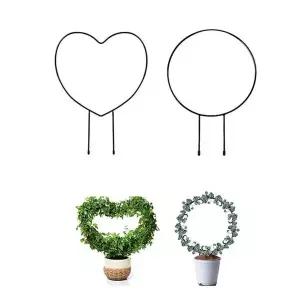 식물지지대 넝쿨 지주대 3p 꽃 화분 원형 하트형 덩쿨식물지주대