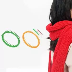 초보자 DIY 뜨개질용 도구 2종세트 원형24CM+29CM 손바늘질도구