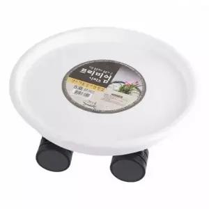 화분받침대 이동식 바퀴형 원형 5호 화이트