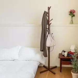 [JED] 옷걸이 원목 스탠드 화이트 브라운