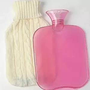 물주머니 보온팩 핫팩 니트 커버 화이트