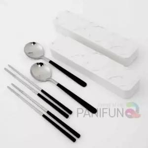 ( )휴대용수저 2세트 수저통세트 수저젓가락세트 숟가락세트 숟가락케이스 도시락수저통