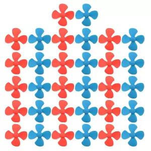 팬 선박 모델 RC 보트 DIY 비행기 과학 및 교육 장난감(32PCS)을 위한 4개의 베인 80mm 모양이 있는 EUDAX