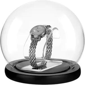 PH 패드나홀 유리 돔 디스플레이 케이스 아크릴 시계 스탠드 팔찌 랙 보석 홀더 남성용 5.3x5.1인치