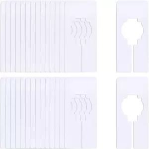 30피스 흰색 직사각형 의류 선반 크기 칸막이 빈 옷장 걸이 옷걸이 분리기 30