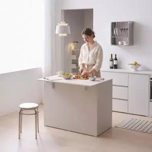 [히트가구] FC103 접이식 아일랜드 식탁 홈바 1000 1color (착불)