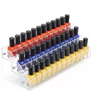 3단 아크릴 매니큐어 정리함 랙 투명 디스플레이 선반에 3645병 보관 가능 에센셜 오일 및 타투 잉크 홀더