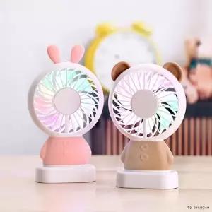 ( )동물선풍기큐티LED미니선풍기토끼선풍기곰돌이선풍기usb선풍기선풍기컬러무작위랜덤