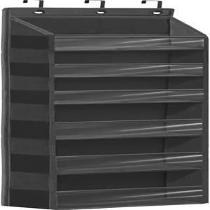 6개의 여분의 큰 주머니와 12개의 측면 있는 오버 도어 정리함 신발 기저귀 검은색 6겹 1팩의 투명 창이