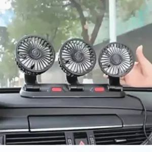 (차량용선풍기 3구 차량용 선풍기)차량용선풍기 자동차 화물차 USB 3구 써큘레이터 선풍기