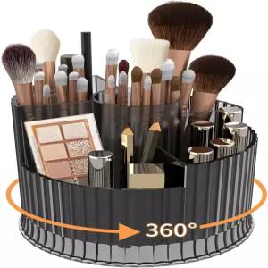 360 회전 메이크업 브러시 홀더 정리함 화장품 매니큐어 아트 서플라이 스킨케어 향수 욕실 컵 5개 슬롯