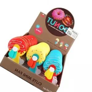 ( )도넛츠 자가발전 수동 선풍기 휴대용 미니 손 24개세트