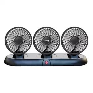 ( )USB A타입 3단 3헤드 차량용 선풍기 접이식 헤드 서큘레이터형 3단계 풍속 조절