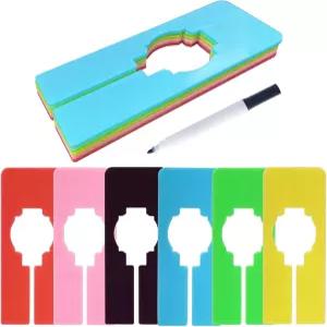 6Pcs 컬러풀 옷장 칸막이 걸이 가능한 옷을 걸 수 있습니다 플라스틱 랙 크기 직사각형 재사용 분리기 의류