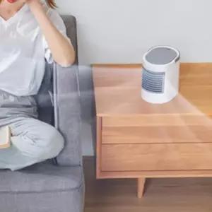 (색상 라운딩 냉풍기 필터만)무소음 휴대용 탁상용 소형 미니 냉풍기 선풍기