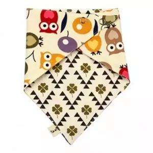 ( )제작 순면 양면스카프 하트부엉 턱받이 스카프빕 0324