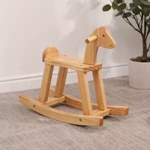 흔들말 의자 원목 흔들목마 통나무 소품 우드 말타기 나무 시소 승마 카페 장식품