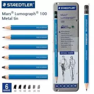 [문구] 전문가용 제도용 연필 6본 스테들러 루모그라프 마스