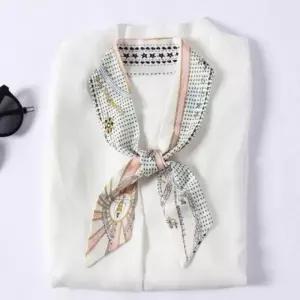 ( )스카프마니아 프린 스카프 여성 미니 퀸 양면 끈스카프 가을스카프 타이스카프 여름스카프 쁘띠스카프